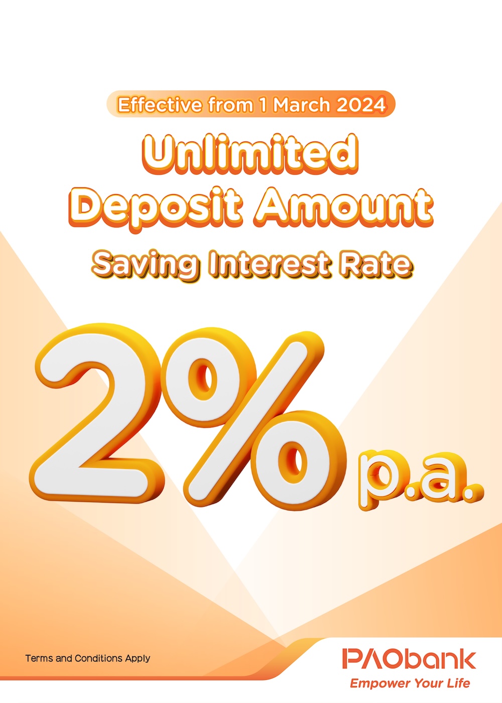 PAObank - Unlimited Deposit Amount